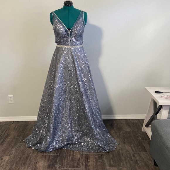 Camille La Vie Dresses Silver Prom Dress Poshmark